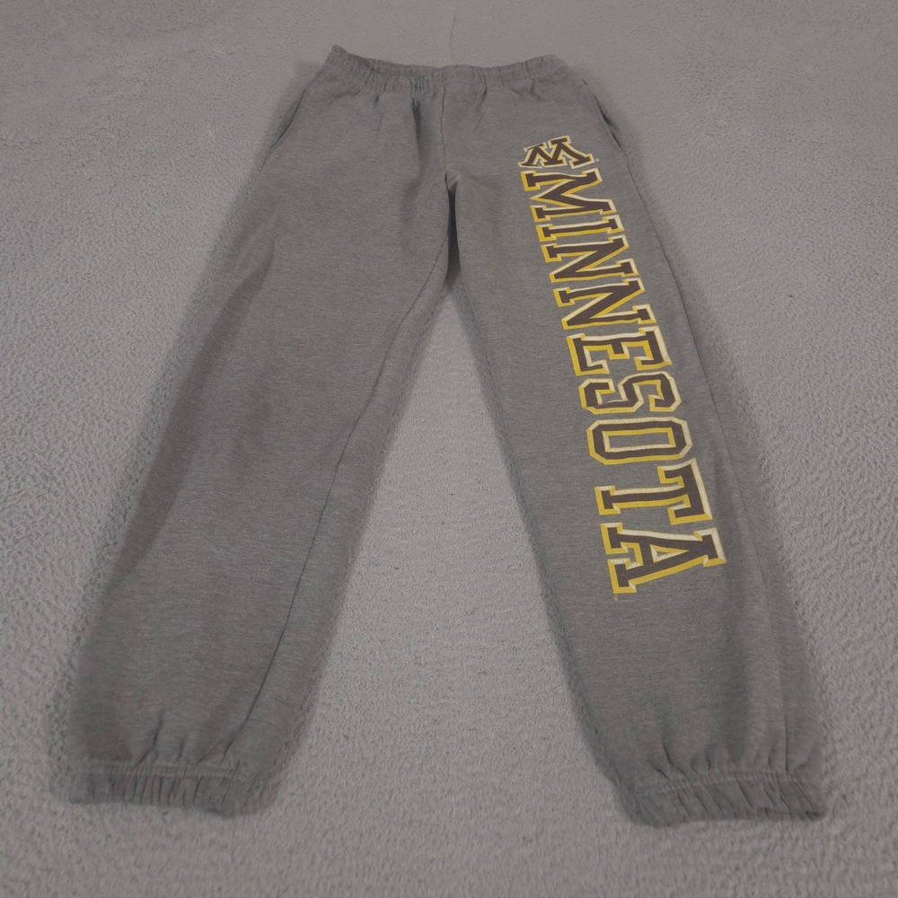 Jansport Sweatpants Unisex Small Gray Jogger Cotton Blend Minnesota Gophers NCAA